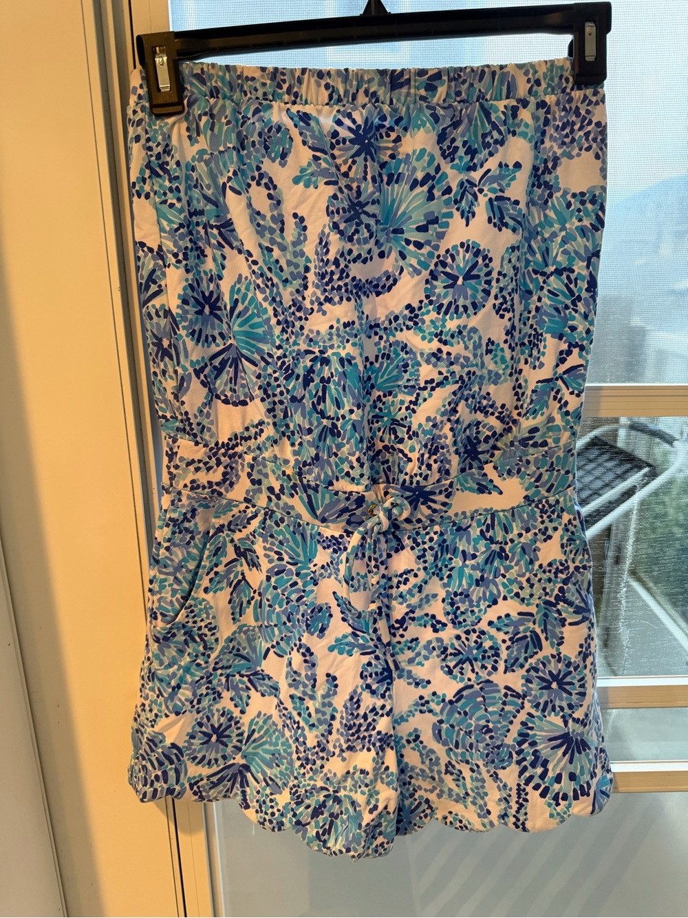 Lilly Pulitzer Women’s Strapless Romper, Scalloped edge